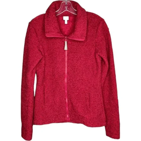 Bench Okehampton Textured Fleece Jacket - Raspberry - S - Picture 3 of 11